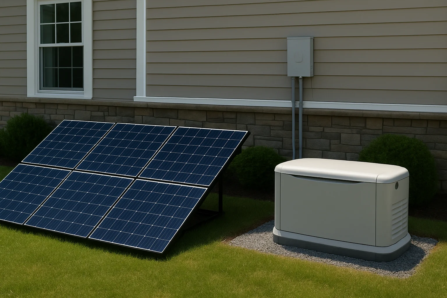 Whole house generator and pre-wired solar options
